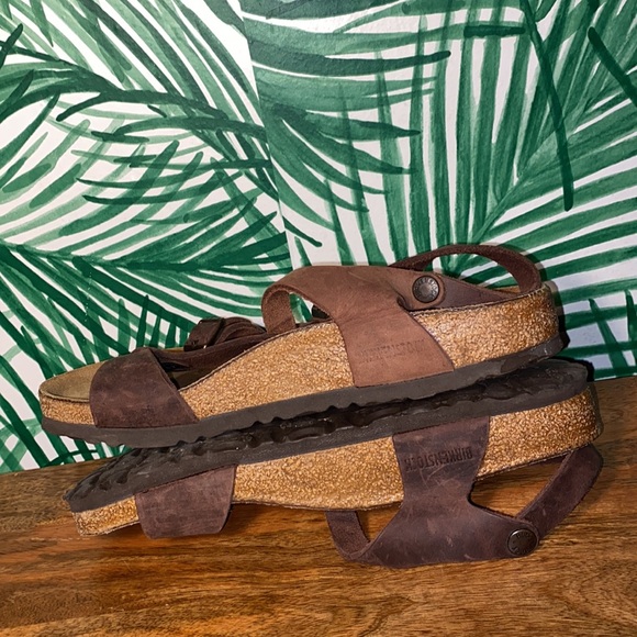 Birkenstock Odessa Buckled Brown Leather Sandals Women’s 6 - Picture 5 of 8